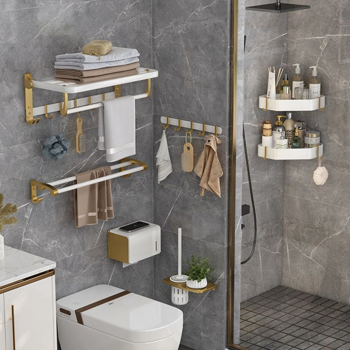 Lisslune | Modern Bathroom Accessories Set Bathroom Shelf Towel Holder Bathroom Accessories Hardware Set