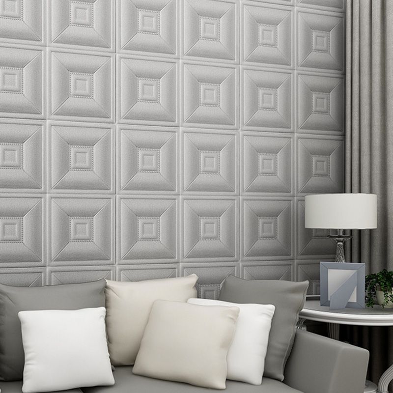 Lisslune | Glam Style Foam Water-Resistant Wall Cladding Living Room 3D Embossing Wall Cladding