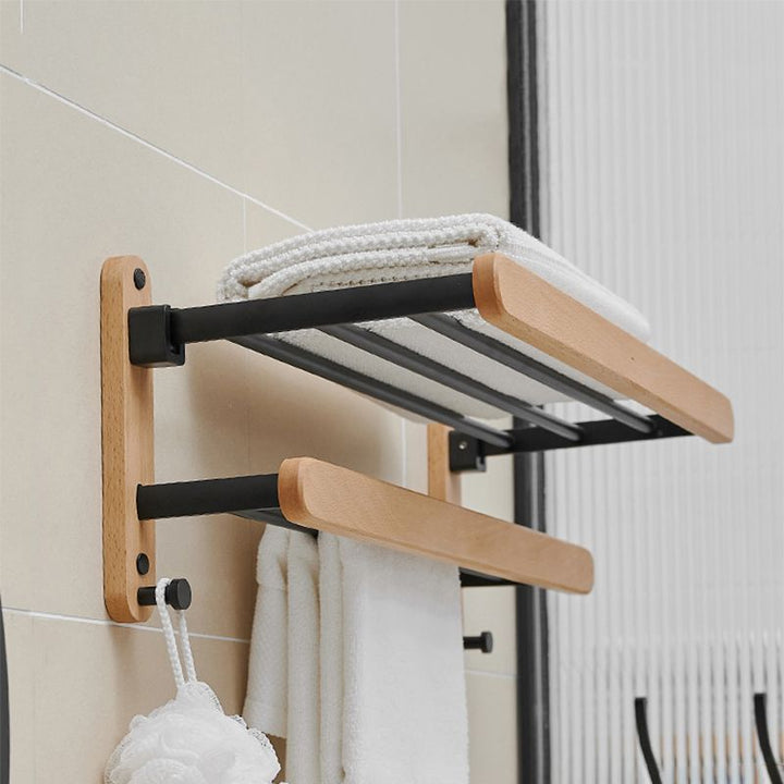 Lisslune | Metal and Wood Bathroom Accessories as Individual Piece or Set in Black