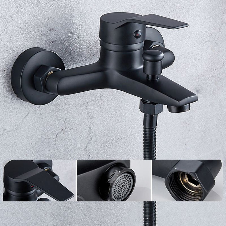 Lisslune | Brass Wall-mounted Shower System Single Handle Shower with Lever Handle