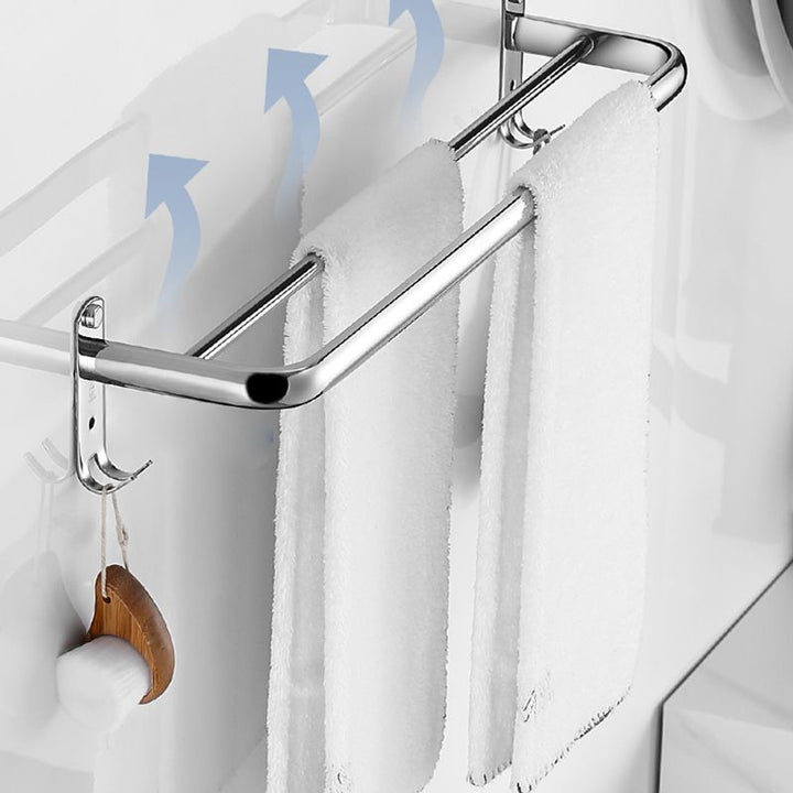 Lisslune | Modern Bathroom Set with Bathroom Shelf/Towel Bar Polished Chrome Bathroom Accessory Set