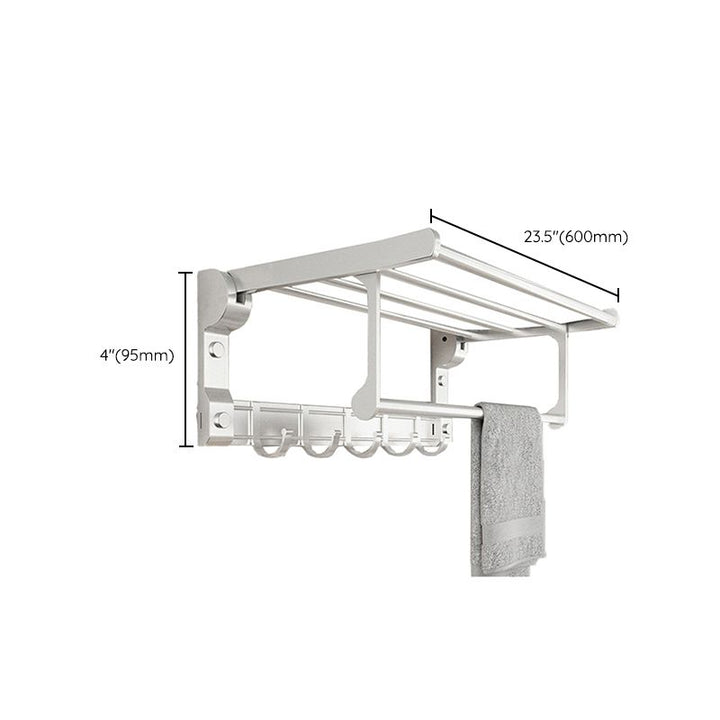 Lisslune | Chrome/Black Classic Bathroom Accessories Set Modern Bath Shelf/Towel Bar & Paper Holder