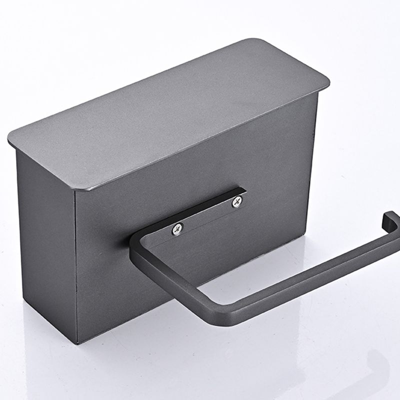 Lisslune | 2-piece stainless steel classic bathroom accessory set black & chrome paper holder