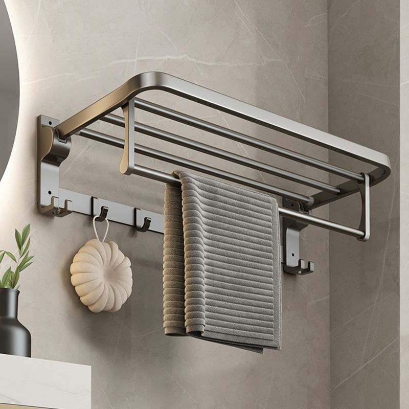 Lisslune | Contemporary Bathroom Accessory Set Grey Aluminum Bathroom Accessory Kit