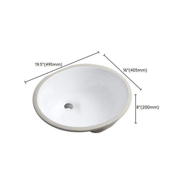 Lisslune | Modern Oval Wash Stand Ceramic Table Installation Sink Bathroom
