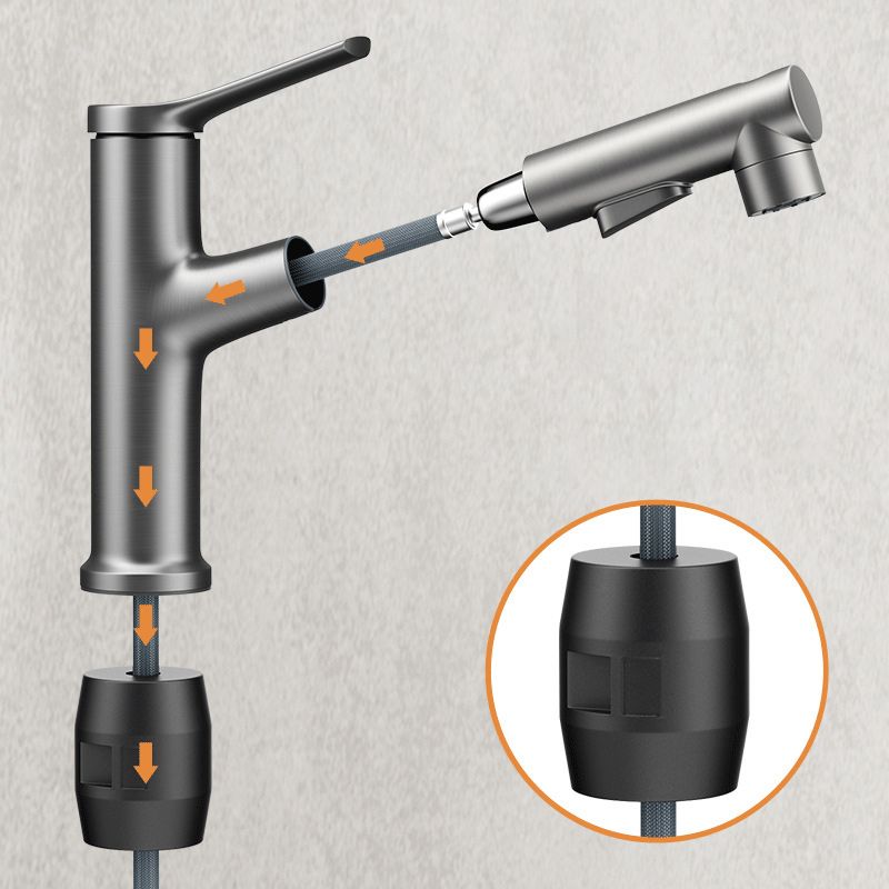 Lisslune | Modern Sink Faucet Solid Color Metal Sink Bathroom Faucet