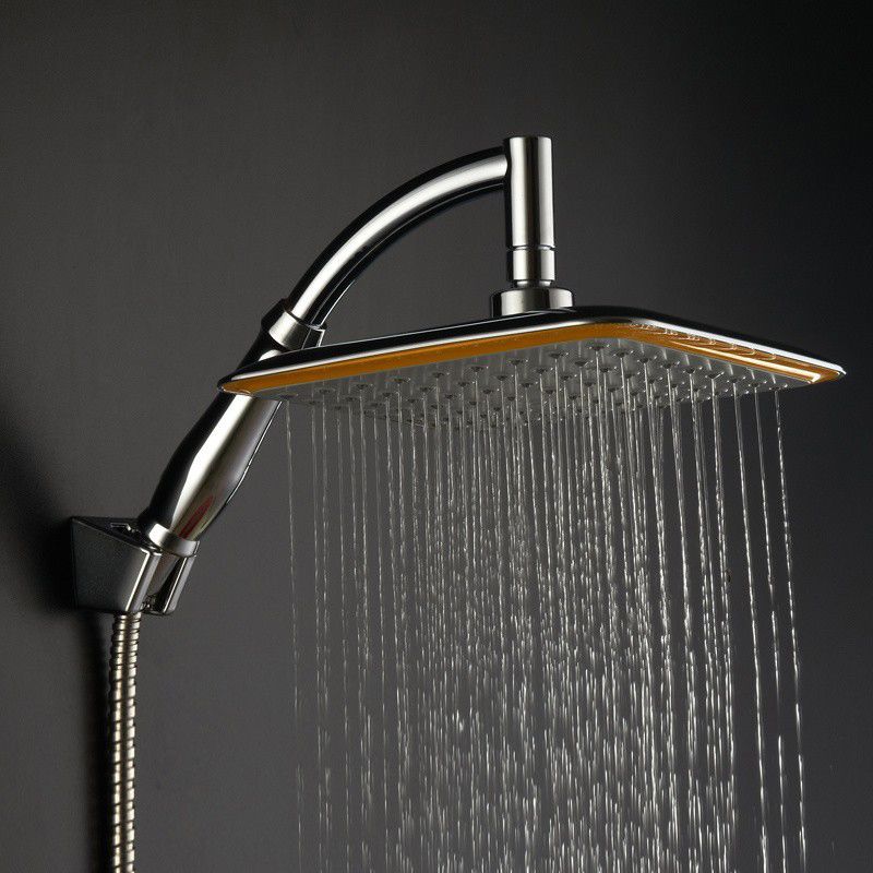 Lisslune | Modern Square Shower Head Combo Chrome Rainfall Shower Head