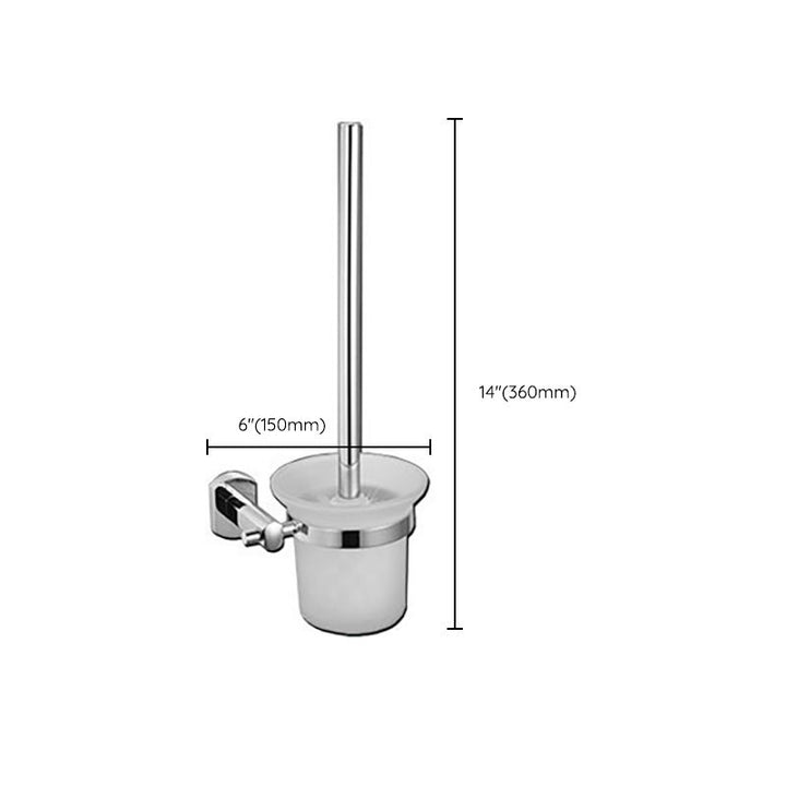 Lisslune | Polished Chrome Modern Bathroom Accessory Set Silver Towel Holder/Bath Shelf