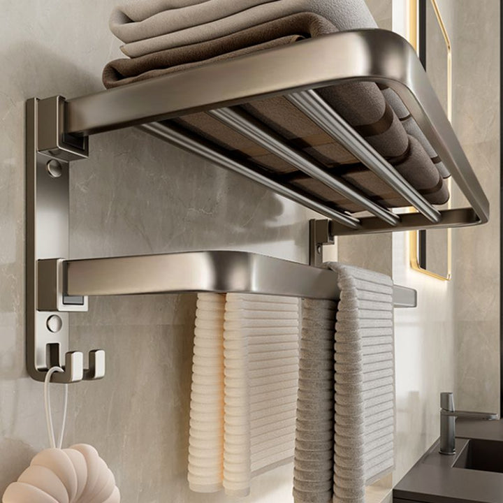 Lisslune | Modern Stainless Steel Bath Shelf Bath Accessories Set Towel Holder Bathroom Set