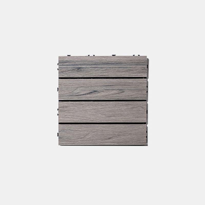 Lisslune | Square Patio Tiles Interlocking Striped Pattern Deck Board