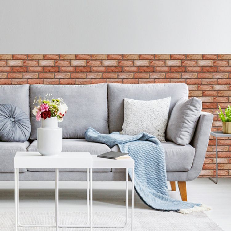 Lisslune | Artificial Brick Wall Panel Country House Style Simple Living Living Room Panel Wall (5-Pack)