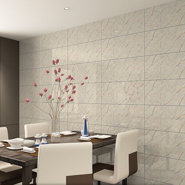 Lisslune | Stain Resistant Peel & Stick Tile Marble Effect Single Tile for Kitchen Backsplash