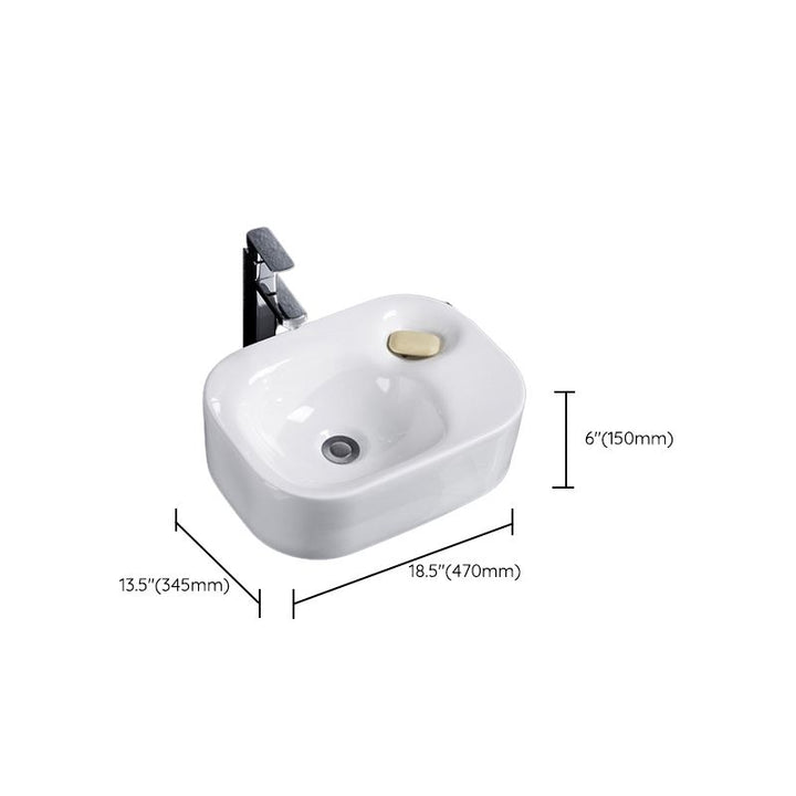 Lisslune | Modern Basin Solid Color Porcelain Sink