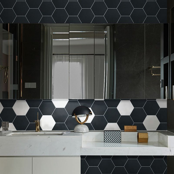 Lisslune | Hexagonal Peel and Stick Tiles Modern Peel and Stick Backsplash 20 Pack for the Bathroom