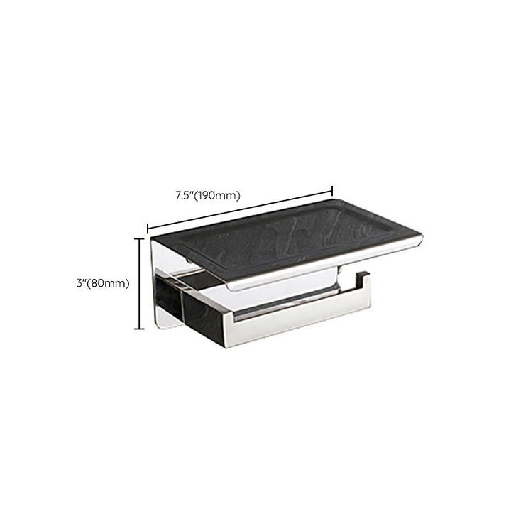 Lisslune | Modern Bathroom Element Set Paper Holder Gray Towel Bar Bathroom Accessory Set