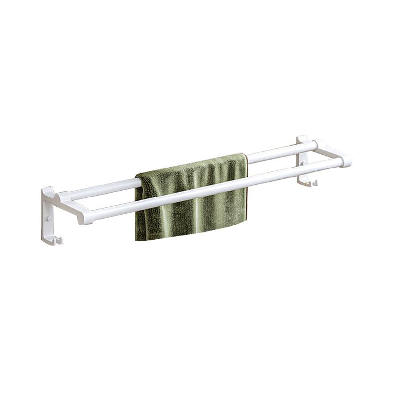 Lisslune | Modern Bathroom Accessories Set in White with Bath Shelf/Towel Bar/Bath Towel Hooks