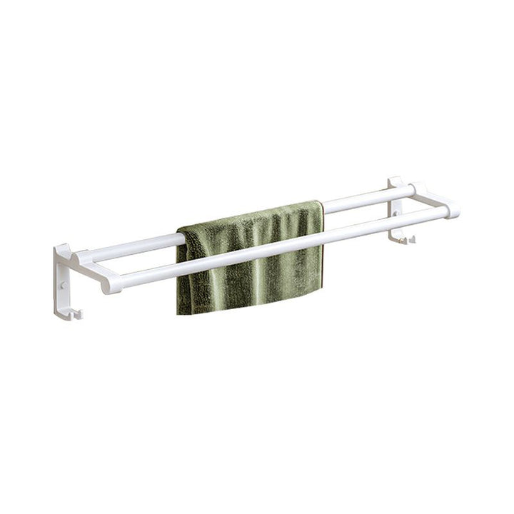 Lisslune | Modern Bathroom Accessories Set in White with Bath Shelf/Towel Bar/Bath Towel Hooks