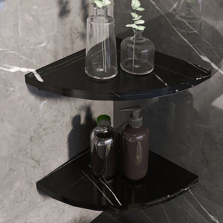 Lisslune | 3-piece modern bathroom accessory set marble and metal bathroom shelf