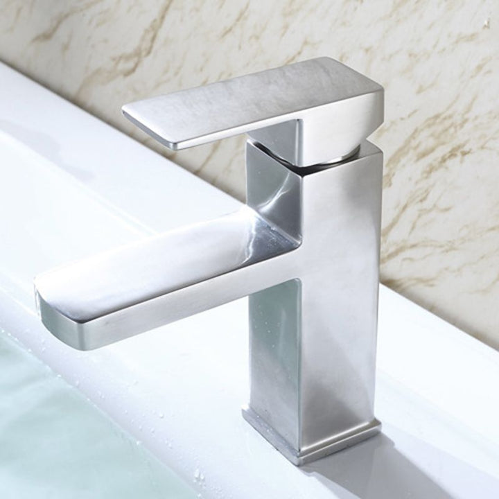 Lisslune | Basic Sink Faucet simple low arc metal centerset sink faucet for bathroom