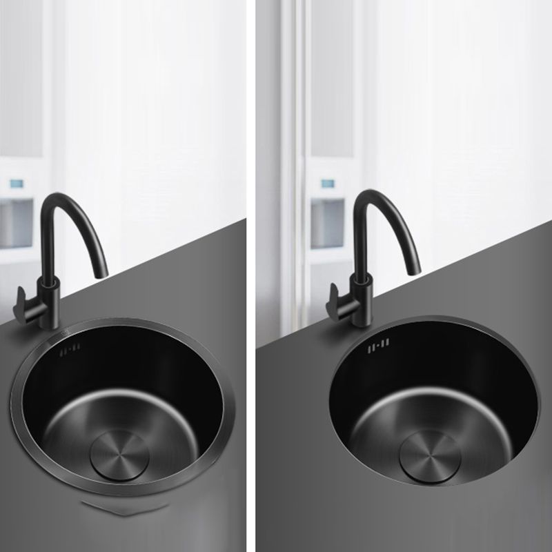 Lisslune | Classic Round Wash Basin Stainless Steel Built-in Basin Non-slip Round Basin for the Kitchen