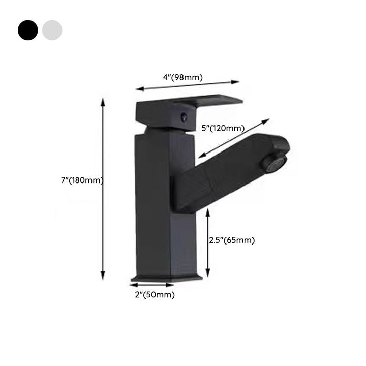 Lisslune | Lever Handle Faucet Contemporary Pull-Out Faucet for the Bathroom