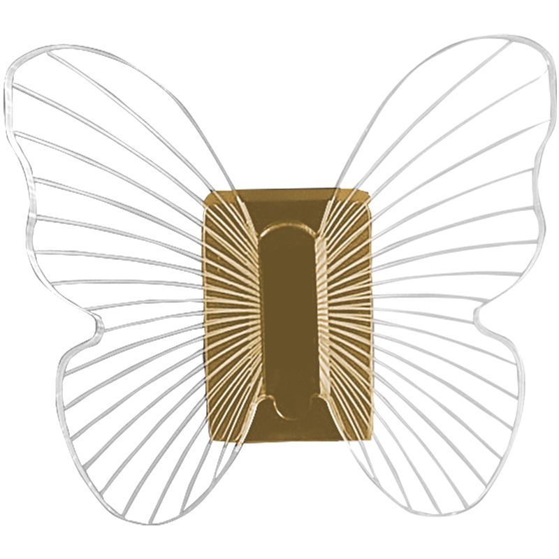 Lisslune | Modern Brass Bathroom Accessory Set Acrylic Butterfly Theme Bathrobe Hooks