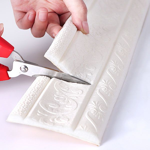 Lisslune | Modern Baseboards 3D Embossing Baseboard PVC Stereo Base Set of 1