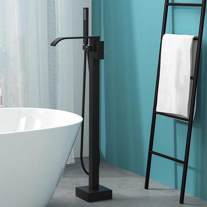 Lisslune | Modern Freestanding Bathtub Faucet Copper Floor Mounted Freestanding Bathtub Faucet