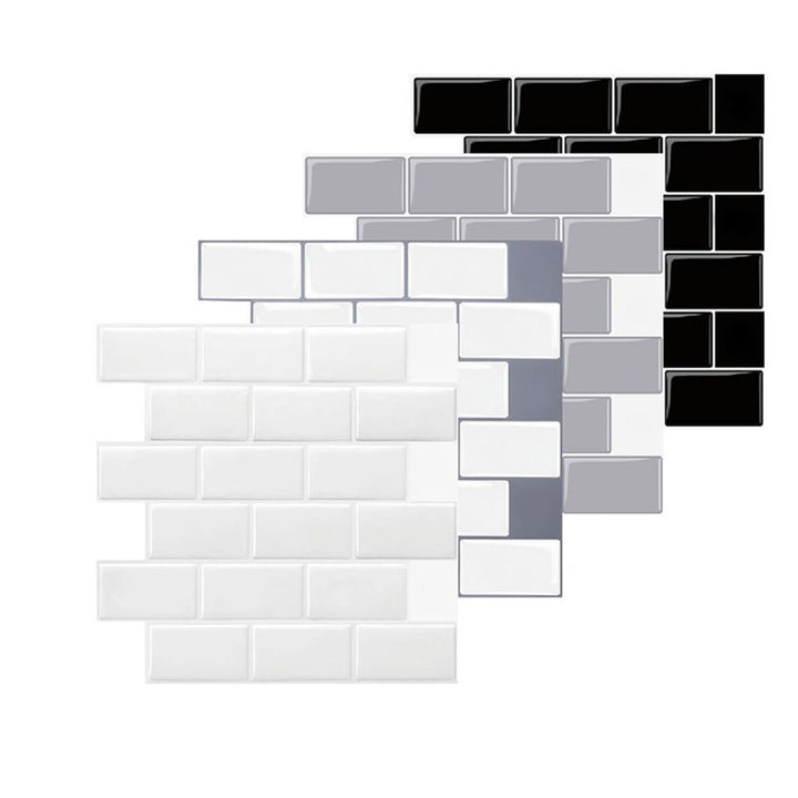 Lisslune | Square Peel & Stick Tile Stone Composite Tile for Kitchen Backsplash