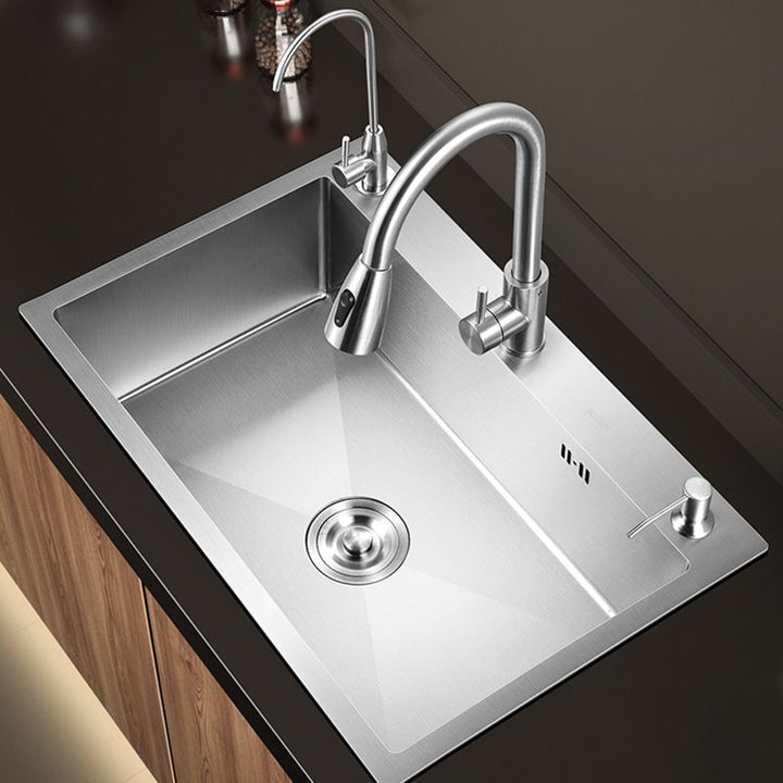 Lisslune | Contemporary Style Kitchen Sink Stainless Steel Colorfast Built-in Sink