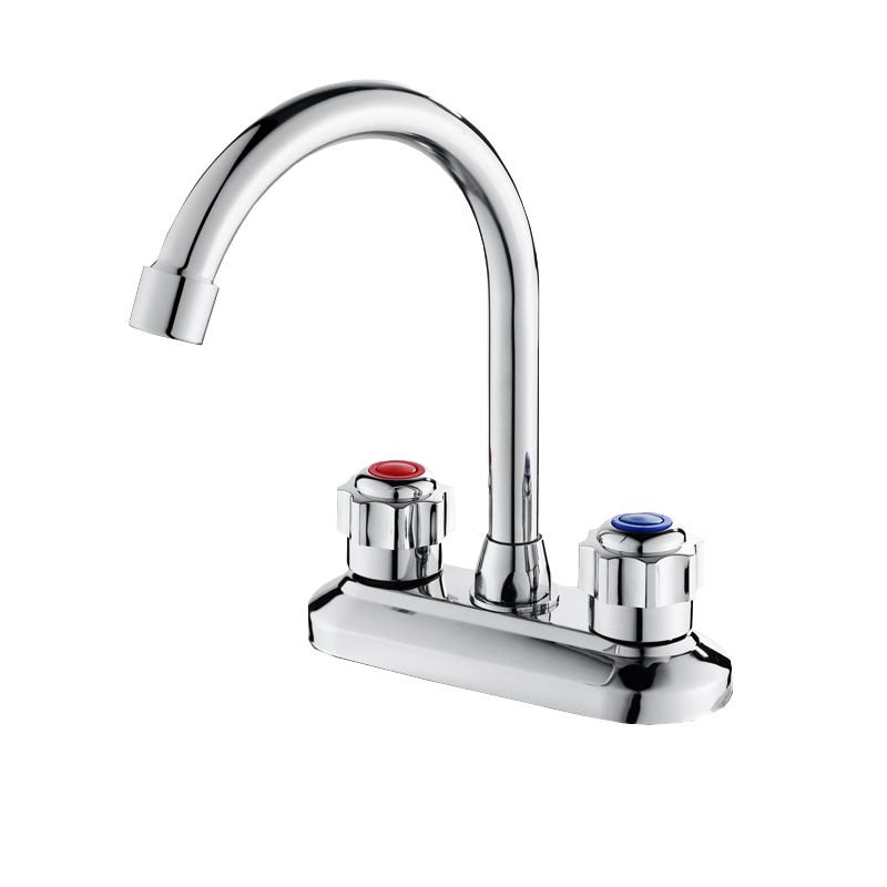 Lisslune | Knob Handle Brass Faucet High Arc Swivel Sink Faucet for Bathroom
