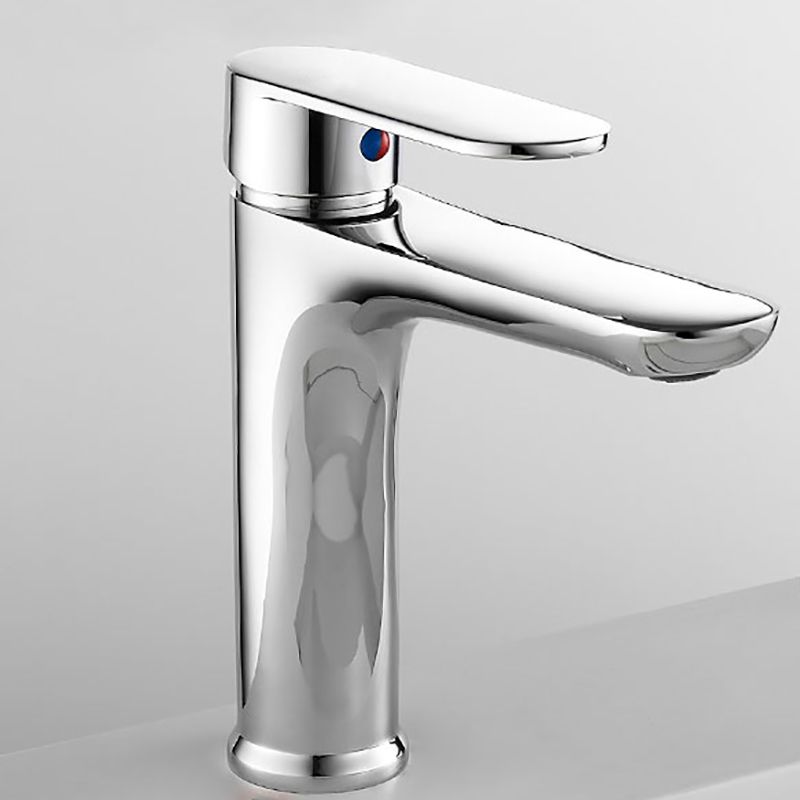 Lisslune | Modern Brass Bathroom Sink Faucet Round Lever Handles Sink Faucet