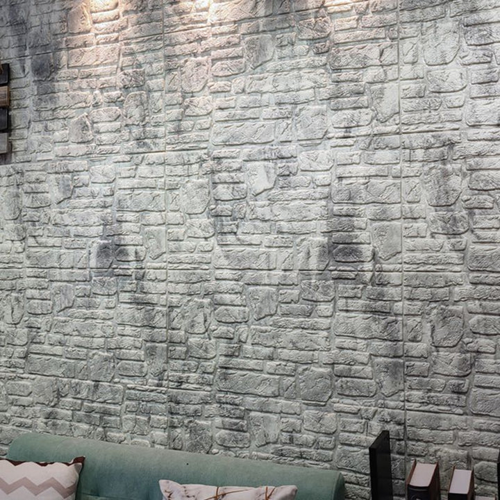 Lisslune | 3D artificial stone wall panel industrial style living room wall panel (pack of 10)