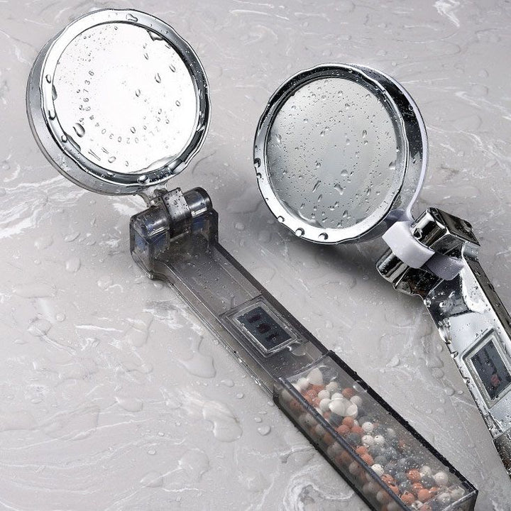 Lisslune | Standard Constant Temperature Shower Head Round Metal Adjustable Spray Pattern Shower Head
