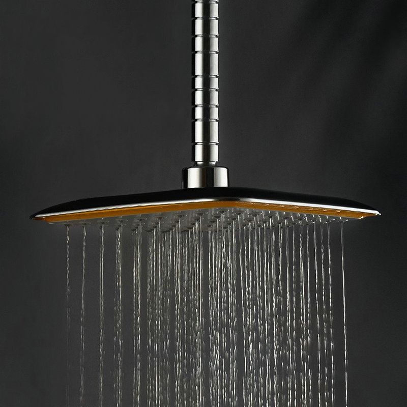 Lisslune | Modern Square Shower Head Combo Chrome Rainfall Shower Head