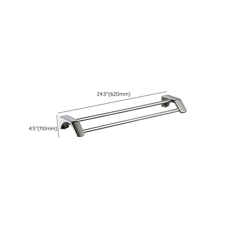Lisslune | Modern Bathroom Hardware Paper Holder Bathroom Shelf Silver Bathroom Accessory Set