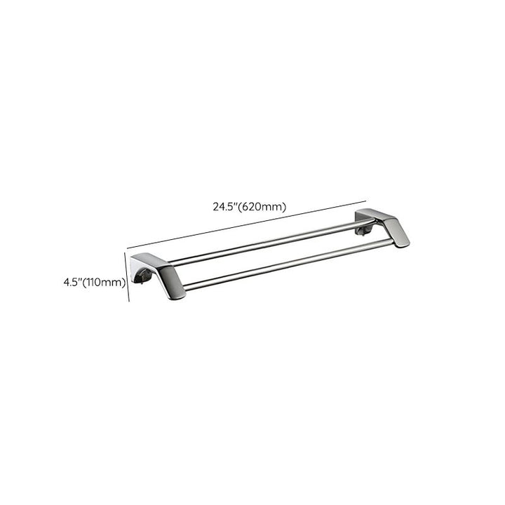 Lisslune | Modern Bathroom Hardware Paper Holder Bathroom Shelf Silver Bathroom Accessory Set