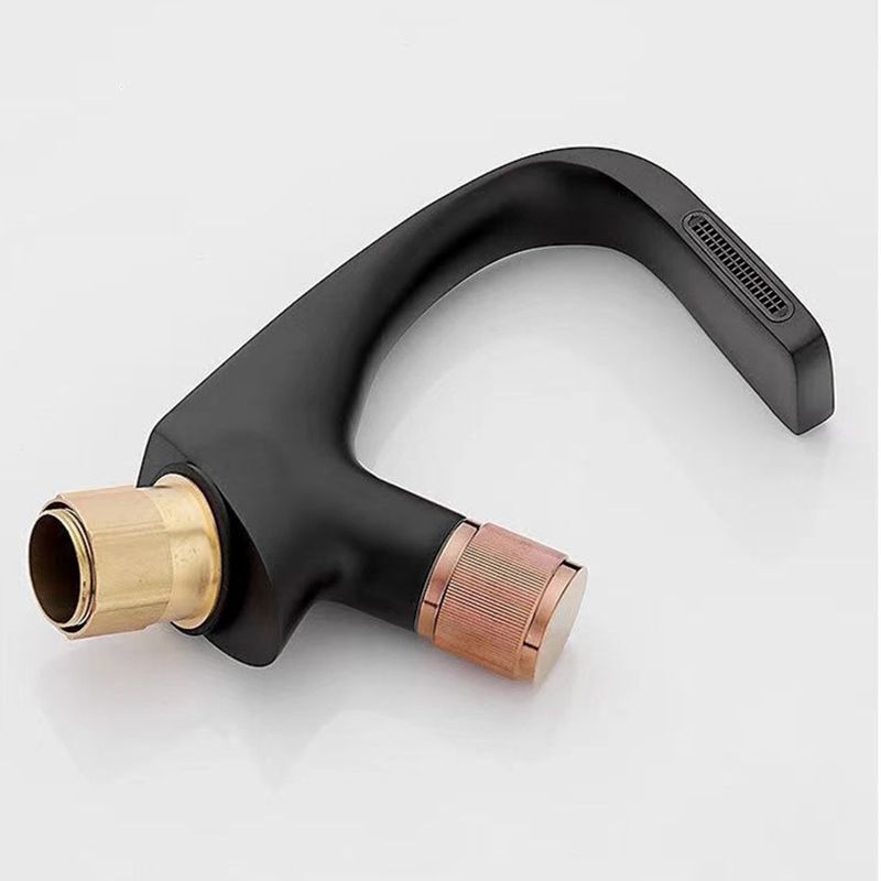 Lisslune | Button Handle Faucet Contemporary Style Faucet with Waterfall Spout