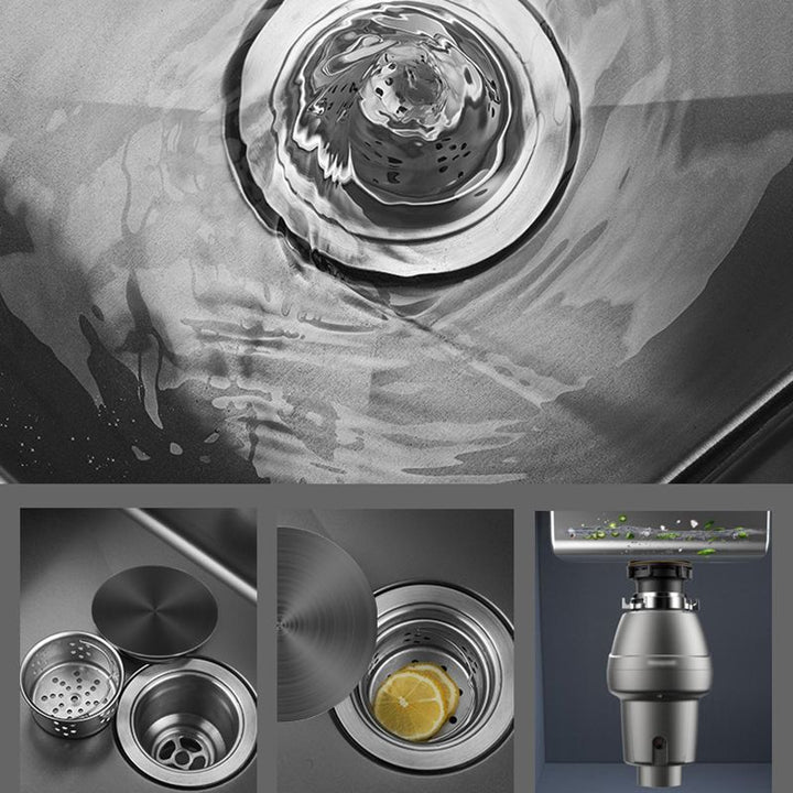 Lisslune | Classic Round Wash Basin Stainless Steel Built-in Basin Non-slip Round Basin for the Kitchen