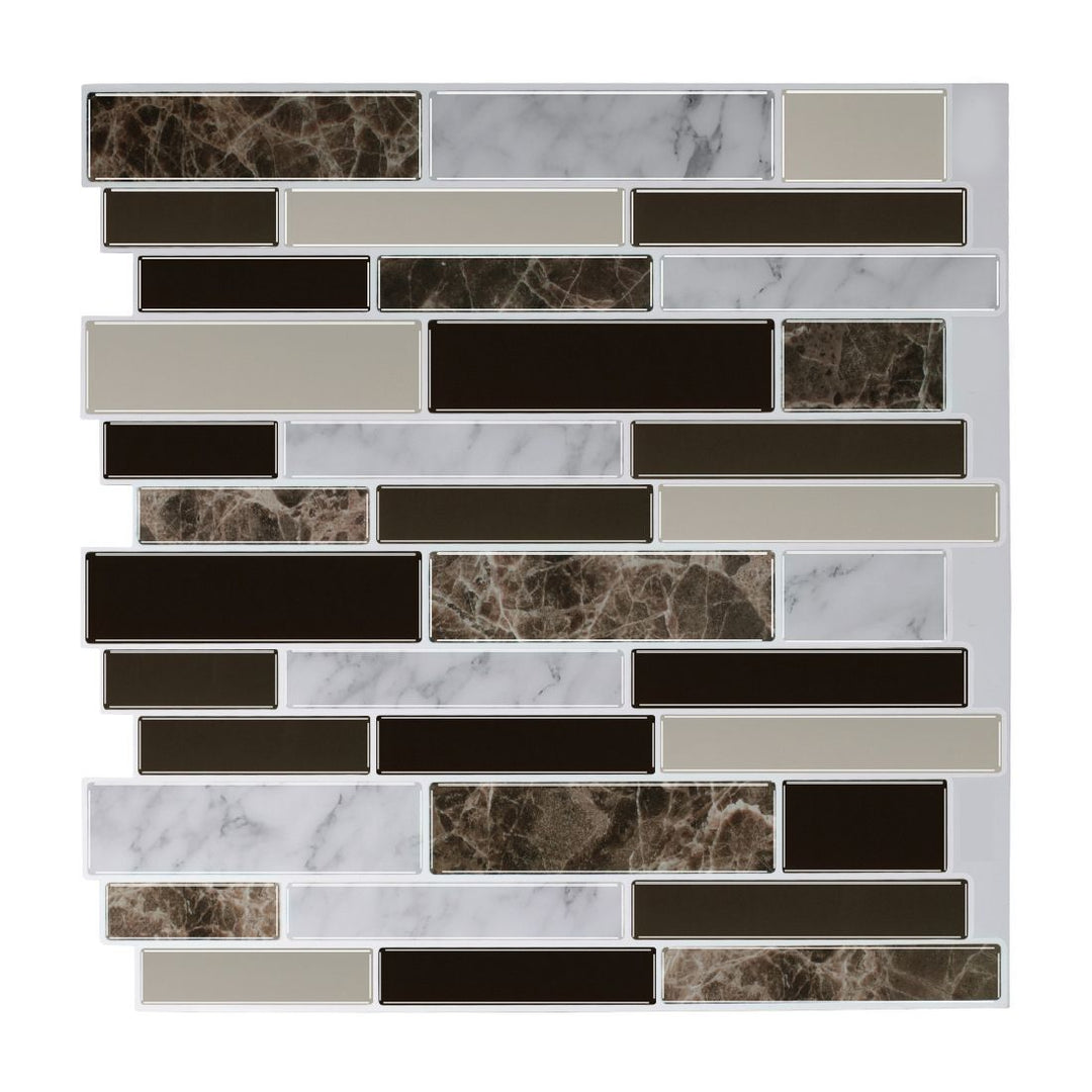 Lisslune | Modern Peel & Stick Field Tile PVC Offset Joint Peel & Stick Subway Tile