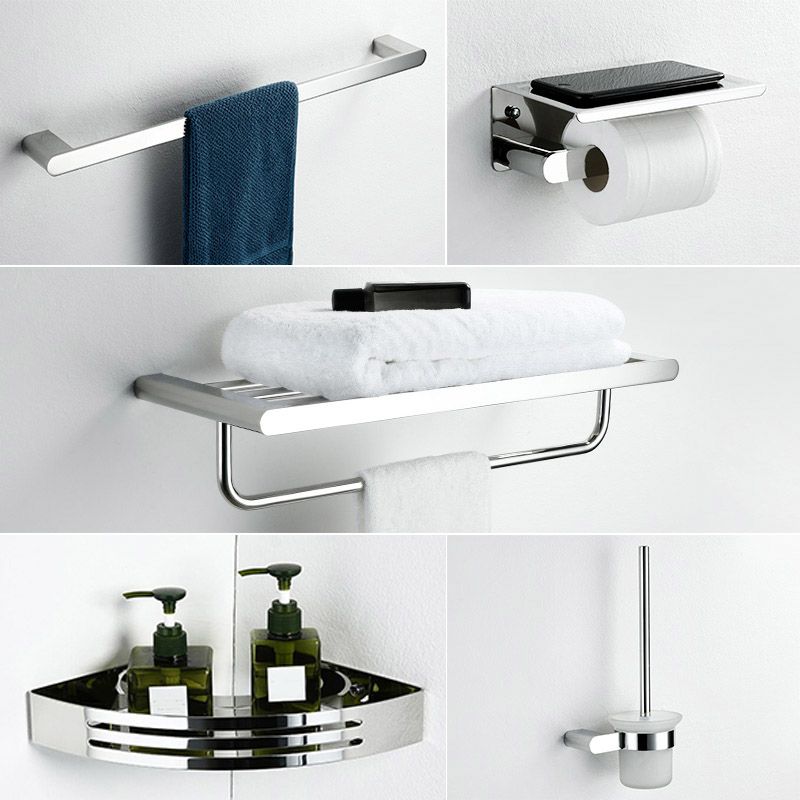 Lisslune | Contemporary bathroom accessories single item or in set in silver
