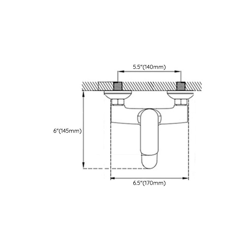 Lisslune | Tradition Fixed Bathtub Mixer Wall Mount Lever Handle Bathtub Mixer