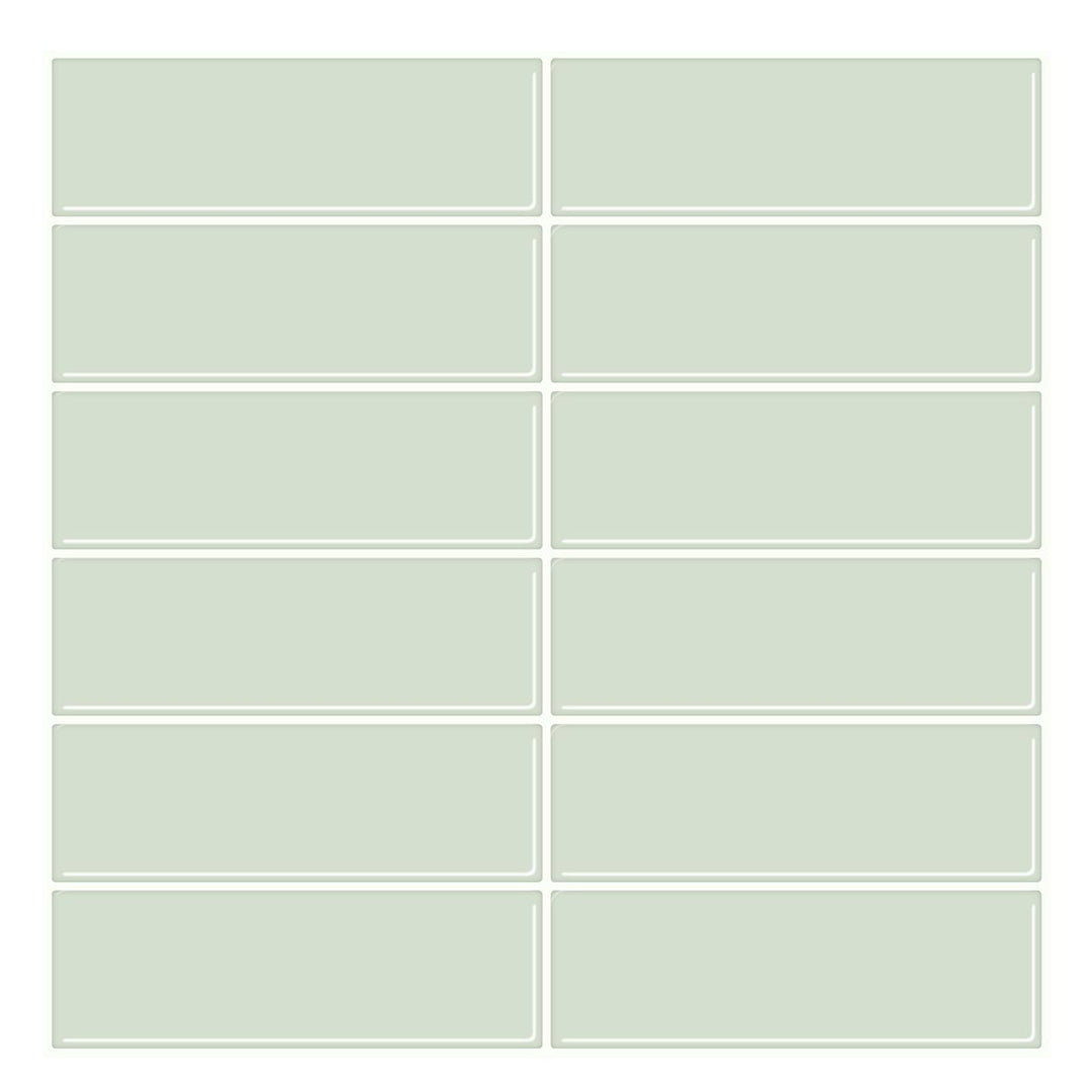 Lisslune | Peel and stick tiles Waterproof plastic rectangular peel and stick tile for the kitchen 2-pack