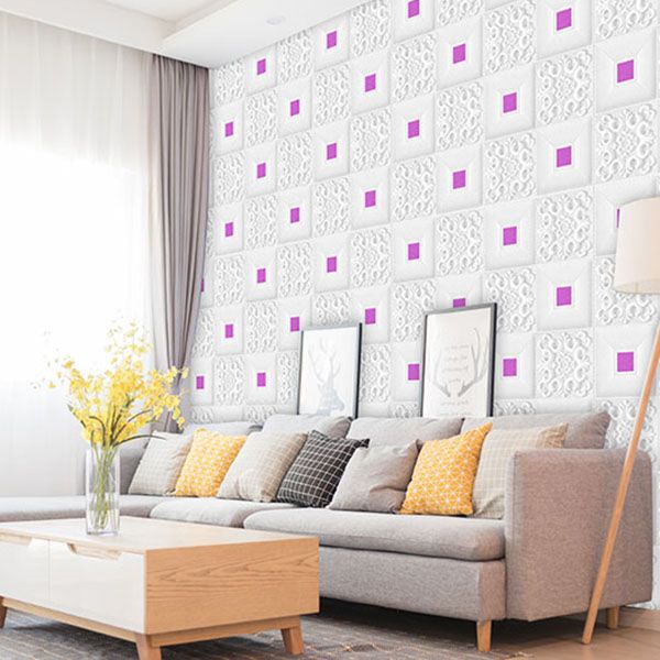 Lisslune | Modern Tin Back Wall Covering Smooth Wall Ceiling XPE Cotton Set of 1