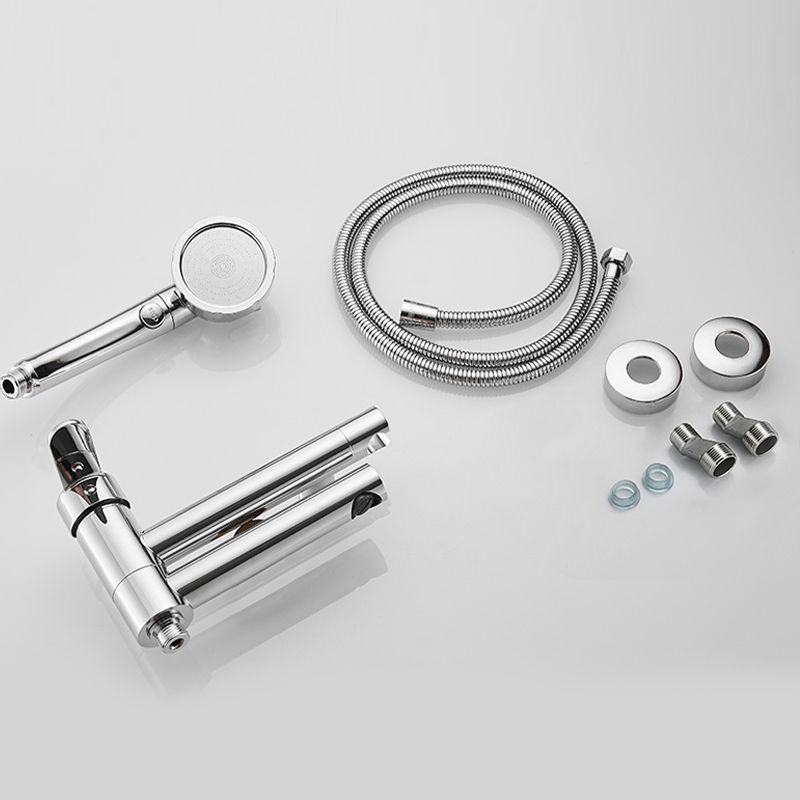 Lisslune | Wall-mounted metal swivel bathtub filler with single lever handle