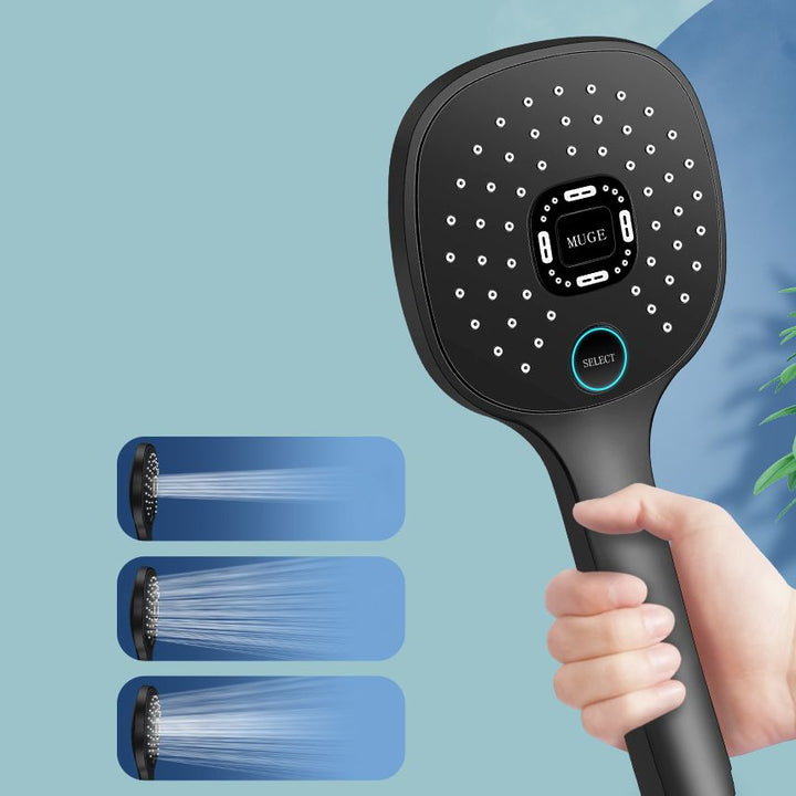 Lisslune | Contemporary Handheld Supercharged Shower Head Square Metal Spray Head