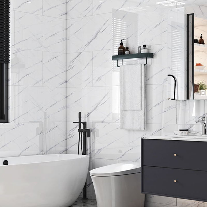 Lisslune | Rectangular Peel-and-Stick Tiles PVC Single Tile for Kitchen and Bathroom