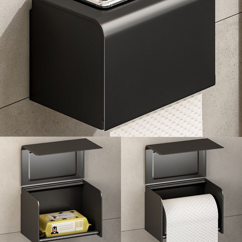 Lisslune | Contemporary Bathroom Accessory Set Matte Black Bathroom Set with Bathrobe Hooks/Towel Bar