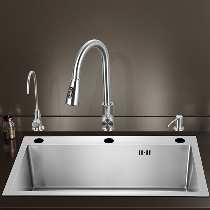 Lisslune | Contemporary Style Kitchen Sink Stainless Steel Colorfast Built-in Sink