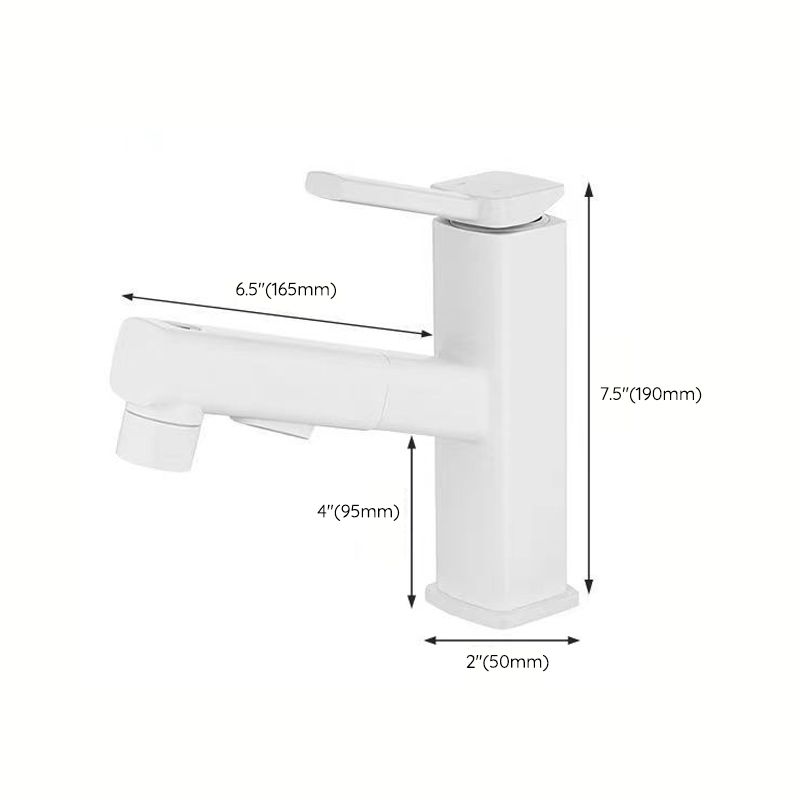 Lisslune | Modern Bathroom Sink Faucet with Brass Lever Handles and Swivel Spout